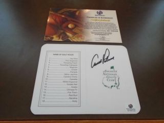 Arnold Palmer Signed Autographed Masters Scorecard Gai Authenticated