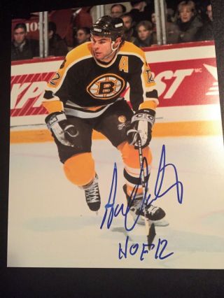Adam Oates Signed 8x10 Photo Nhl Hof 2012 Boston Bruins