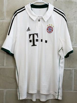 Adidas Bayern Munich Fc Mens White Soccer Football Jersey Shirt Size 2xl Xxl
