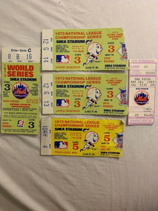 1973 National League Championship Ticket Stub Game 5 Ny Mets Win Pennant At Shea