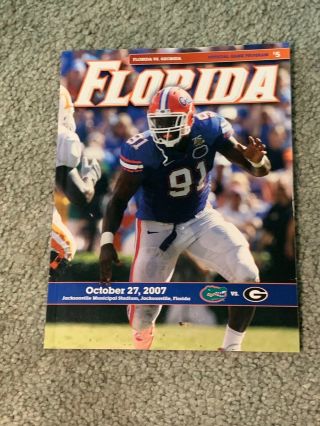 2007 Georgia Bulldogs V Florida Gators Football Program Derrick Harvey Cover