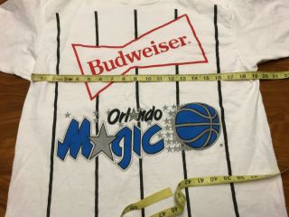 MENS VINTAGE 90 ' S ORLANDO MAGIC WHITE BASKETBALL SHAQ ALL OVER PRINT SHIRT XL 5