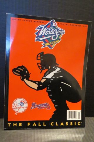 1999 Mlb World Series Official Program Ny Yankees V.  Atlanta Braves