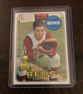 1969 Topps Johnny Bench Cincinnati Reds 95 Baseball Card Nm