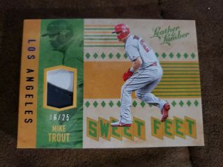 Mike Trout 2019 Leather & Lumber 2 - Clr Cleat Patch Sweet Feet /25 Angels Ssp