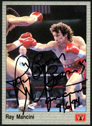 Ray " Boom Boom " Mancini Autographed Signed 1991 All World Card 26 148273