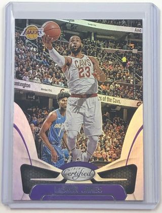 2018 - 19 Certified Lebron James Silver Holo Mirror Refractor Los Angeles Lakers