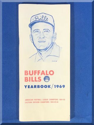 1969 Buffalo Bills Afl American Football League Nfl Team Yearbook 108 Pages