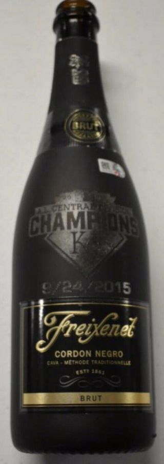 2015 Kansas City Royals Division Champions Locker Room Champagne Bottle