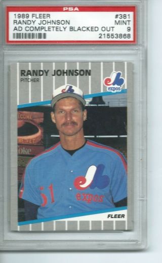 1989 Fleer Randy Johnson Rookie Psa 9 381