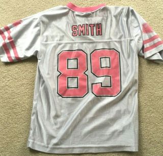 Steve Smith girls youth pink jersey carolina panthers nfl apparel Large 10 - 12 2