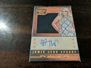 Panini Country Music Silhouettes Material Autograph Jamie Lynn Spears 02/83