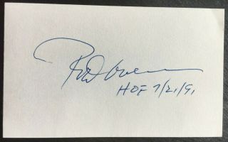 Rod Carew Hand Signed Autographed 3 X 5 Index Card - Hof - Minnesota Twins