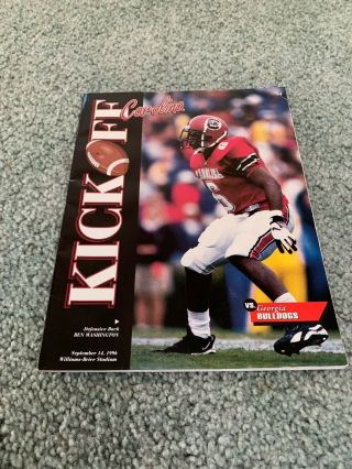 1996 Georgia Bulldogs V South Carolina Gamecocks Football Program 9/14