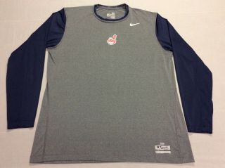 Authentic Cleveland Indians Nike Fit Dry Chief Wahoo Fitness Base Shirt 2xl Xxl