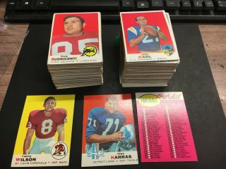 1969 Topps Football Set (205/264 Cards) Exmt (s111)