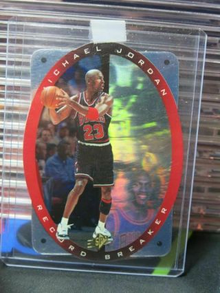 1996 - 97 Upper Deck Spx Michael Jordan Record Breaker Hologram Die Cut R1 (b) Bb