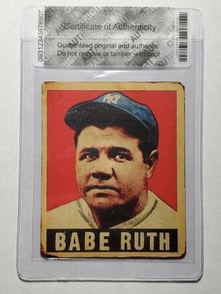 1949 Leaf 3 Babe Ruth York Yankees Baseball Card