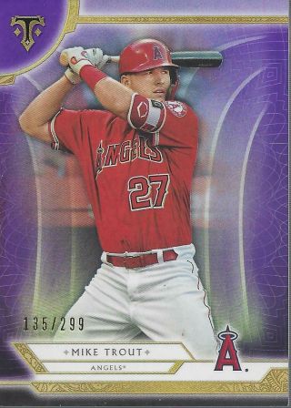 2018 Topps Triple Threads Amethyst 4 Mike Trout - Nm - Mt