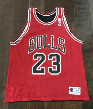Vintage Champion Michael Jordan Chicago Bulls Reversible Jersey Men 