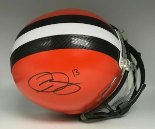 Odell Beckham Jr Cleveland Browns Signed Full Size Rep Helmet W/visor Jsa
