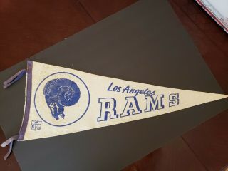 Early Nfl Los Angeles Rams Felt Pennant Full Size