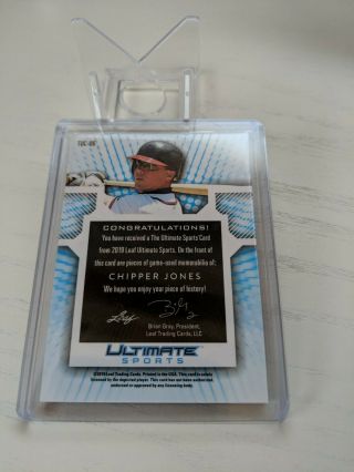 2019 Leaf Ultimate Sports Chipper Jones (8) Gu - M 14/ 15 2