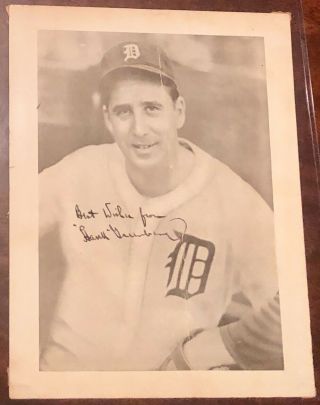Hank Greenberg Hof Detroit Tigers Psa/dna Signed Autograph Auto 8x10 Photo Bold
