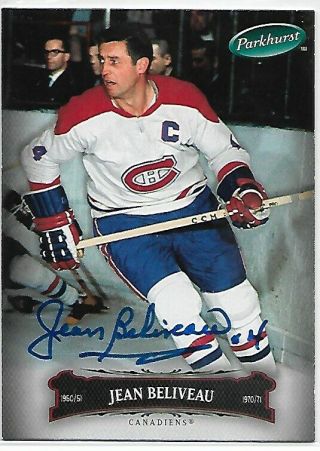John Beliveau Authentic Signed Autograph 2006 Parkhurst Canadiens Hockey Card