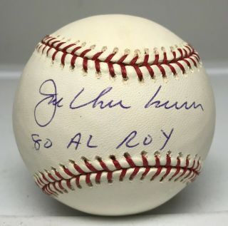 Joe Charboneau " 1980 Al Roy " Signed Baseball Autographed Tristar Indians