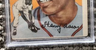 1954 Topps 128 Hank Aaron HOF RC PSA 2 (MC) Good Mil Atl Braves Baseball Rookie 4