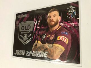 2019 Nrl Traders Signed State Of Origin Card - Josh Mcguire - Qld Maroons