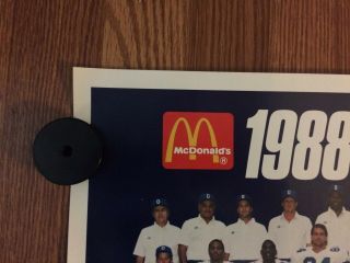 Vintage 1988 Dallas Cowboys Team Poster McDonald ' s Promo 18 