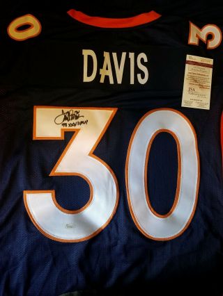Terrell Davis 30 Denver Broncos Sb Xxxii Mvp Signed Autographed Jersey Jsa