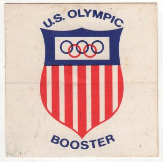 1968 United States Olympic Booster Decal Sticker Olympics Mexico City Olympian