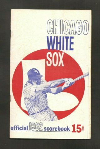 1962 Chicago White Sox Vs Baltimore Orioles Baseball Program