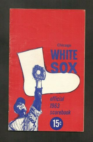 1963 Chicago White Sox Vs Baltimore Orioles Baseball Program