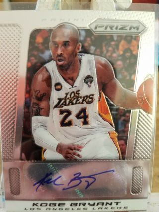 Kobe Bryant 2013/14 Panini Prizm Signature Autograph Lakers Auto Sp Rare
