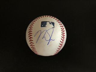Mike Trout Anaheim Angels Signed Autographed Romlb Practice Baseball