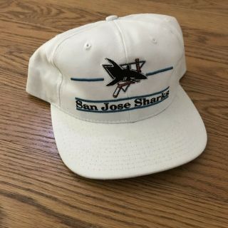 Vintage Nhl San Jose Sharks Snapback Hat 80s 90s Twins Enterprise