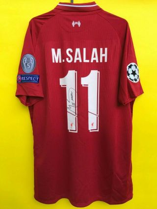 Liverpool Jersey Mohamed Salah Number 11 Signed Autograph Shirt Football