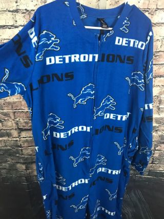 Detroit Lions Unisex Union Suit Large Nfl Football