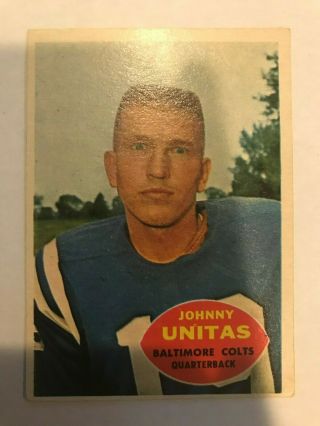 Johnny Unitas 1960 Topps 1 Vg - Ex Colts N117