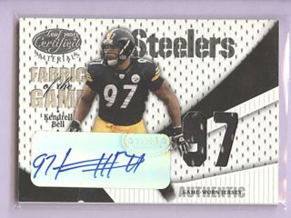 2004 Leaf Certified Fabric Of The Game Fg - 59 Kendrell Bell Jsy Au Auto 30/97