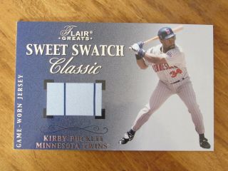 Kirby Puckett In 2003 Flair Greats Sweet Swatch Classic Game Worn Jersey /520