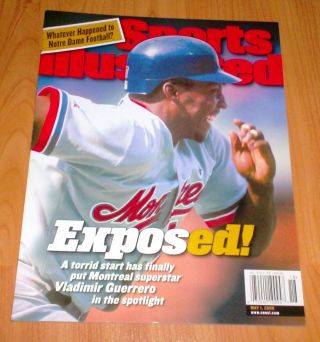 Sports Illustrated No Label 2000 Newsstand Vladimir Guerrero Montreal Expos