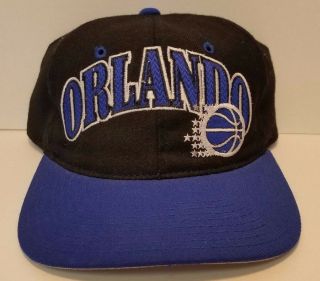 Vintage 90s Starter Orlando Magic 100 Wool Snapback Hat Cap Hardaway O 