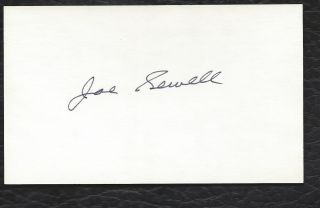 Joe Sewell Signed 3x5 Hof D 1990 Psa/dna