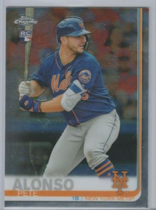2019 Topps Chrome Pete Alonso Base Rookie Card Rc 204 Ny Mets Home Run Derby