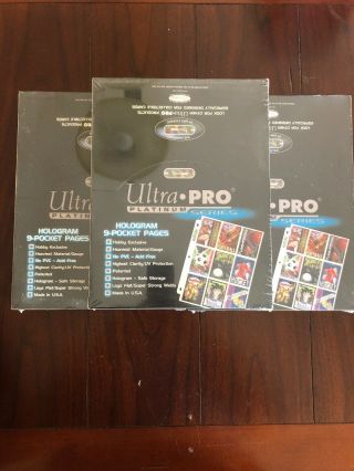 300 Ultra Pro Platinum 9 - Pocket Card Pages Sheets Protectors Sports Collectible